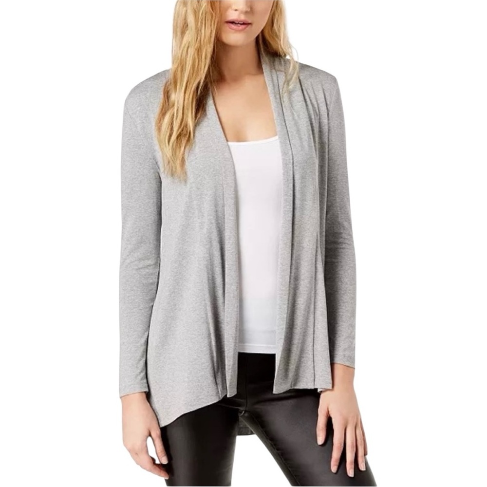 LAUREN Ralph Lauren Metallic Shimmer open front drape layering cardigan Medium